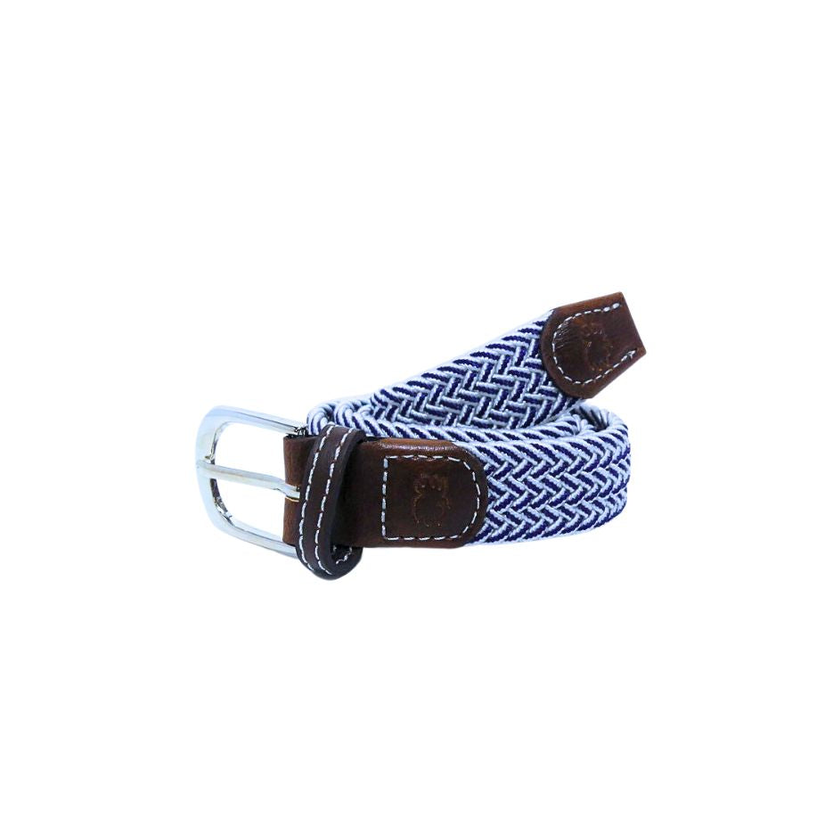 The Lil' Riviera Kid's Herringbone Woven Stretch Belt