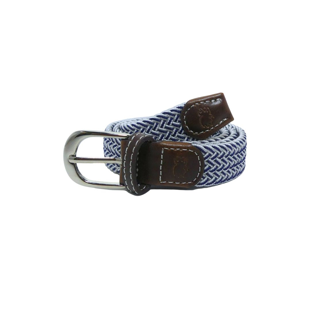 The Lil' Riviera Kid's Herringbone Woven Stretch Belt