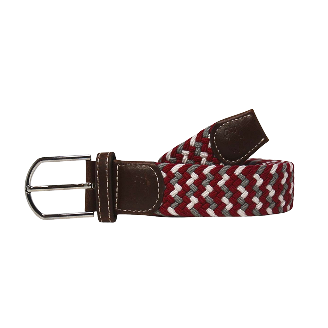 The Santa Fe Two Toned Woven Elastic Stretch Golf Belt