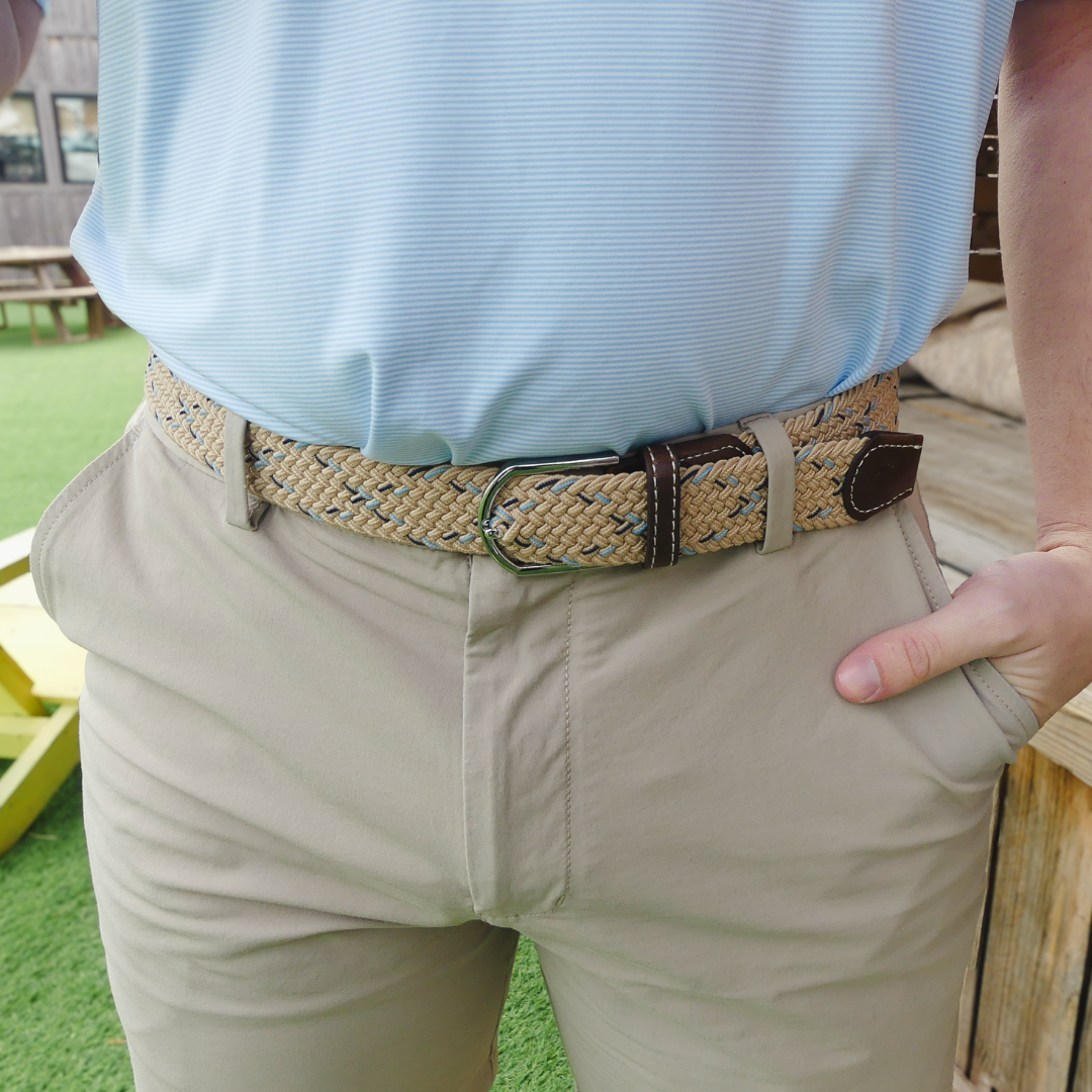 The Naples Double-X Woven Elastic Stretch Belt