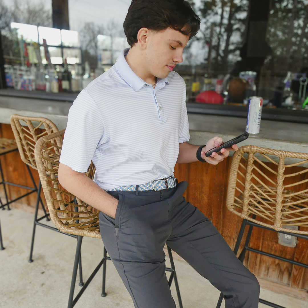 The Bayfield Tri-Color Woven Elastic Stretch Belt