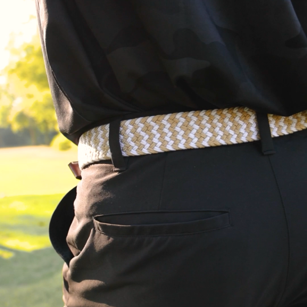 The Seaside Woven Elastic Stretch Golf Belt