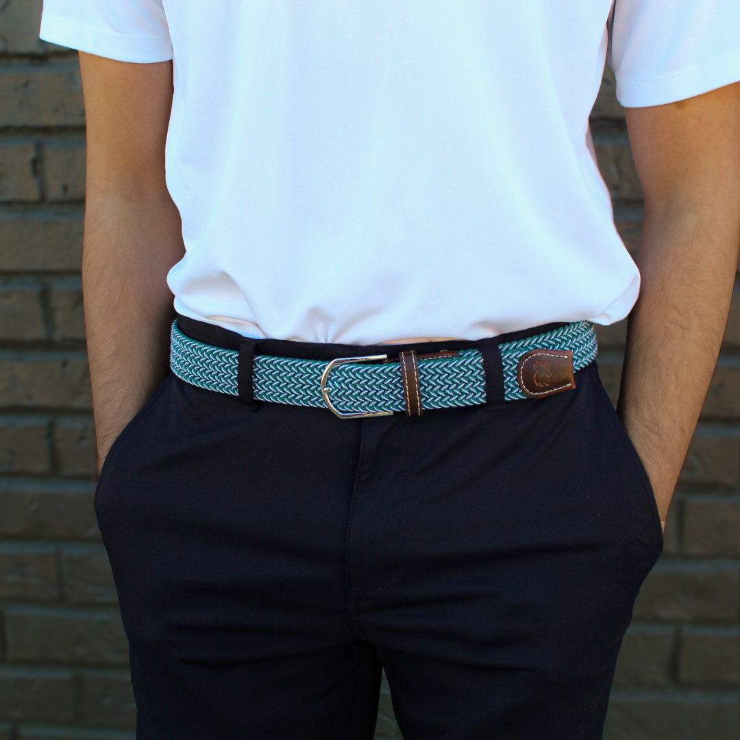 The Bandon Two Toned Woven Elastic Stretch Belt