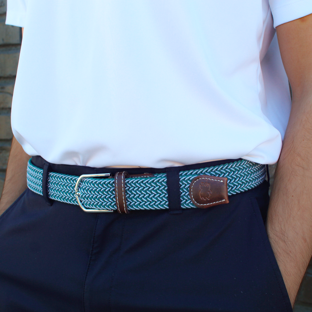 The Bandon Two Toned Woven Elastic Stretch Belt