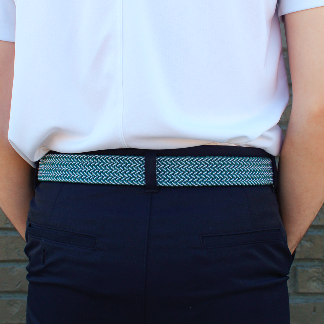 The Bandon Two Toned Woven Elastic Stretch Belt