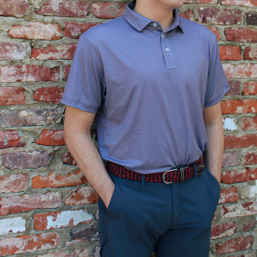 The Columbia Two Toned Woven Elastic Stretch Belt